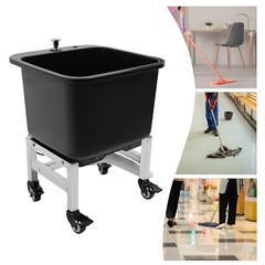 Freestanding Floor Mop Sink Plastic Mop Basin Household Mop Bucket with Wheels