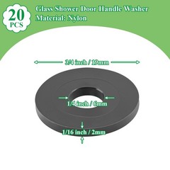 Qjaiune 20 Pack 3/4 Inch Black Washers for Shower Door Handle, 20 Pack,