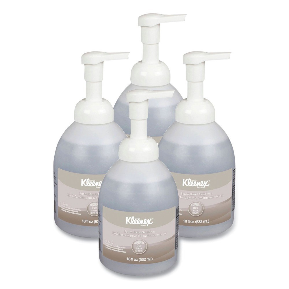 Kleenex 45827 18 oz Pump Bottle Foam Hand Sanitizer – Fragrance-Free (4/CT) New