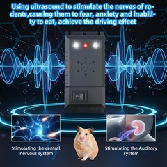 2 Packs Rodent Repellent for Car Engines, Ultrasonic Mouse Rat Repeller Black