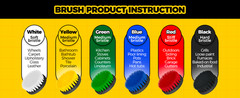 11 Piece Drill Brush Attachment Set Scouring Pads Power Scrubber