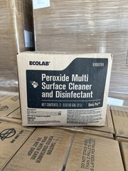 Ecolab 6100791 Peroxide Multi Surface Cleaner 2 Liters Each NEW (2 Bags)