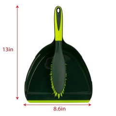 Pine-Sol Dustpan and Brush Set | Nesting Snap-On Design | Portable, Green