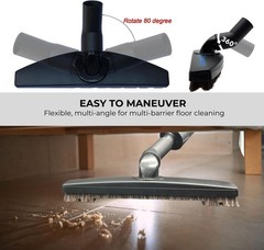 1.25 Inch Stainless Steel Vacuum Extension Wand Compatible 39 inches, Black