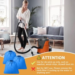 3 pcs Cloth Filter Bag for Armor All AA256 AA255 2.5 Gallon Shop VAC Blue