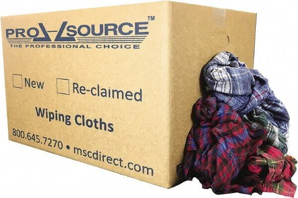 25 Lb Box PRO-SOURCE Low-Lint 100% Cotton Flannel Polishing Cloths
