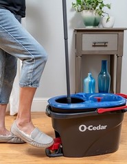 O-Cedar Rinseclean Spin Mop Bucket System Clean Clean Water Removes 99 Of