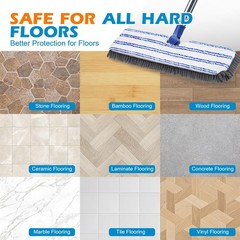 Masthome Dual Sided Flip Mop, Wet Dry Microfiber 16.8 x 5.2 inches, Blue