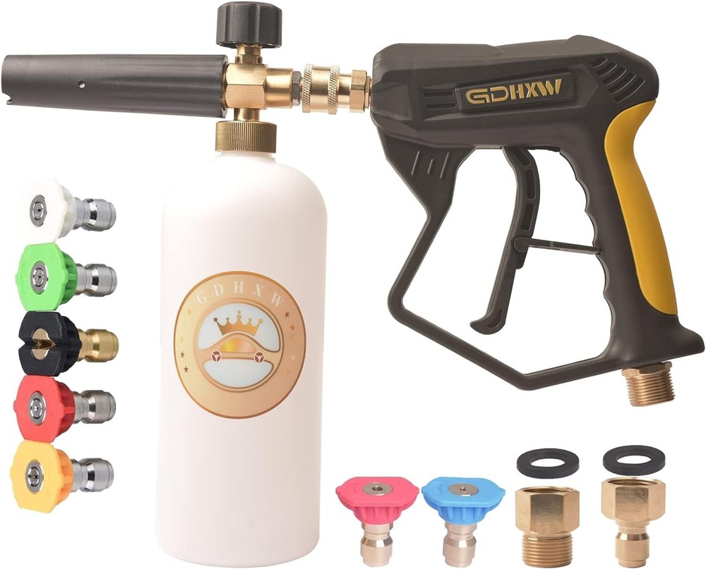 High Pressure Washer Gun Foam Cannon Adapter Extension Rod Power Washer Kit
