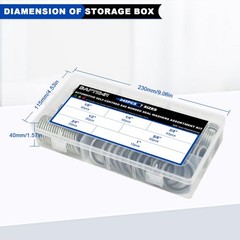 Daptemn 245 PCS SAE Bonded Sealing 1/8″ – 1″, 245PCS Black Seal Washers