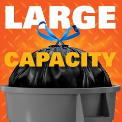 Hefty Strong Large Trash Bags Black 30 Gallon 74 Count E85274