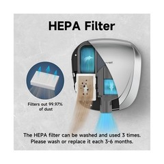JETWELL UL Approved Power Commercial Hand Dryer with HEPA Filter High Speed A…