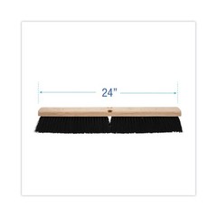 Boardwalk 20624 3″ Polypropylene Bristles 24″ Brush Floor Brush Head – Black New