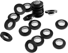 20 Pcs Hose Washer with Screen Filter Washers Stainless Steel & Black black