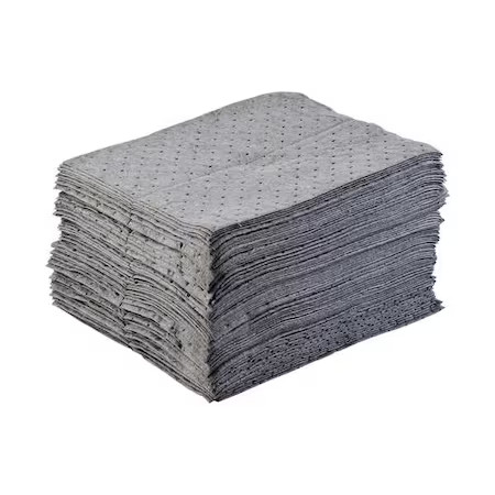 Brady Bpu100 Sorbent Pad, 20 Gal, 15 In X 17 In, Universal, Gray, Polypropylene