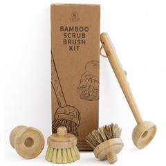 Cactuscradle Cactus Cradle Bamboo Scrub Brush Kit 4-Piece Dish Brush Set 2