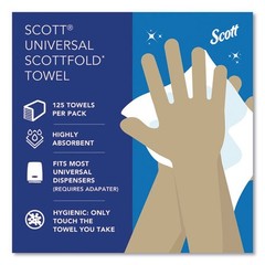Scott 01960 7.8 in. x 12.4 in. 1-Ply Pro Scottfold Towels – WT (25 PK/CT) New