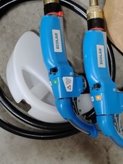 Ecolab Mobile Dispensing Chemical Sprayer Lot – (2) MM Handles, Hose And Parts