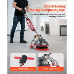 Uimoso Floor Scrubber Machine Cleaner with 3 Pads and Brushes for Polishing