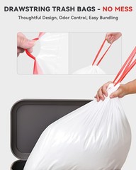 Kone Custom Fit Trash Bags Compatible Simplehuman Code H 204 Count Drawstring