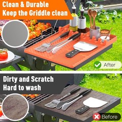 Orange Silicone Grill Mat Compatible with Blackstone Griddle