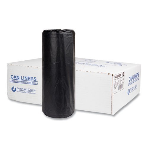 Inteplast Group Can Liners, 60 gal, 22 mic, 38×60″, 25 Bags/Roll, 6 Rolls/Carton