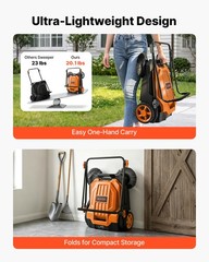 VEVOR Walk-Behind Floor Sweeper Manual Hand Push Sweeper 25.6″ Sweeping Width