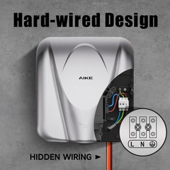 AIKE Heavy Duty Commercial Hand Dryer High Speed Stainless Steel Design Warm …