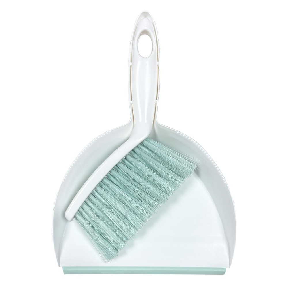 NBGYTECH Mini Broom and Dustpan Set Small Dust pan & Brush Portable Green