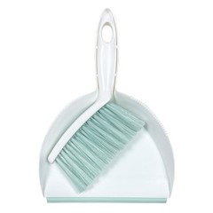 NBGYTECH Mini Broom and Dustpan Set Small Dust pan & Brush Portable Green