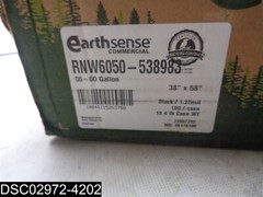 QTY=100: RNW6050-538983 Earthsense 55-60 Gallon 38″x58″ Black Trash Bags