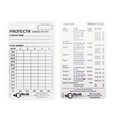 Protecta Baiting Station Service Record Cards (100 Cards) Protecta Service Cards