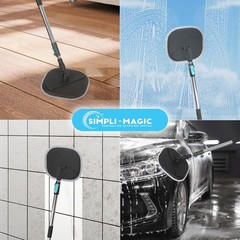 Simpli-Magic 360 Square Spin Mop And Bucket Compartment Separate 3