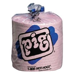 Pig Mat303 Sorbent Roll, 20 Gal, 15 In X 150 Ft, Universal, Pink, Polypropylene