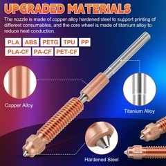 4 PCS 0.2mm 0.4mm Quick-Swap K1C Nozzle Kit K1/K1 Max/K1C Hotend Upgrade Kits