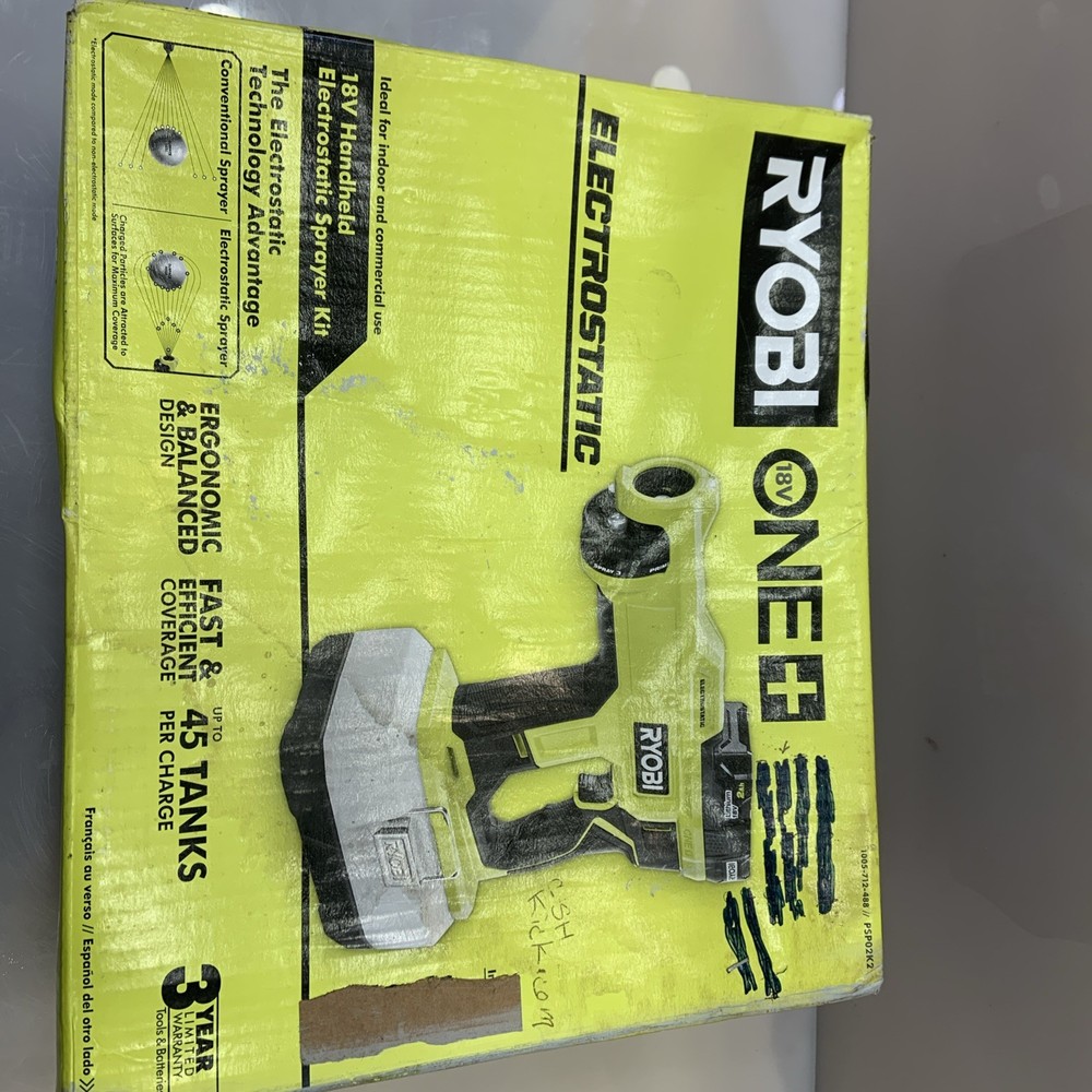 Ryobi PSP02K2 Cordless Handheld Electrostatic Sprayer Kit
