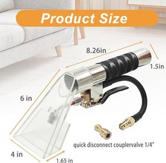 Carpet Extractor Wand with 1/4″Quick Disconnect Coupler Valve for Shop Vac/Mytee