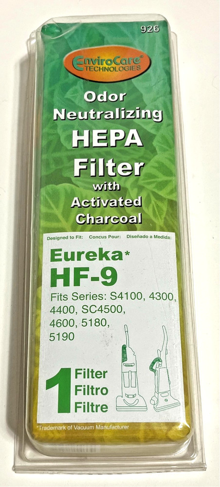 ENVIROCARE Eureka HF9 HEPA Pleated Vacuum Activated Charcoal Filter SEALED