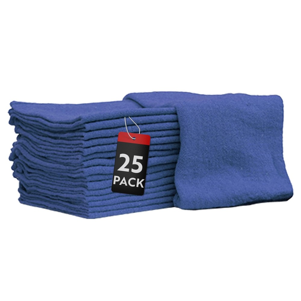 Nabob Wipers Blue Shop Towels 25 Pack, Lint-Free, 14×14 inches