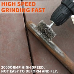 Steel Material Wire Brush Wheel Drill Attachment for Polishing Woodwork 2Pcs