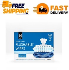 Member’s Mark Flushable Wipes, Fresh Scent, 540 ct.