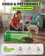 Motel Mouse Humane No Kill Live Catch and Release Traps, 2 Pack – Green