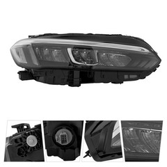 Honda Civic 2022-2024 Right Headlight Black Housing Clear Lens LED Halogen