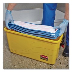 Rubbermaid Commercial HYGEN Charging Bucket, 6.8 gal, Yellow
