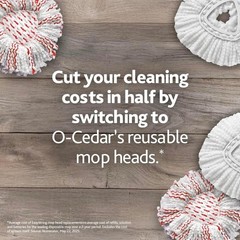 O-Cedar EasyWring Microfiber Spin Mop & Bucket System Floor Cleaner Red Gray