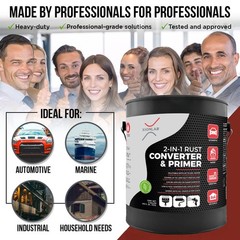 Xion Lab 2-in-1 Rust Converter Metal Primer – Concentrate Covers Up to 4X Mo…