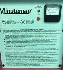 Minuteman 957718 Battery Charger DC 24v 40 amp large red SB-175 connector plug
