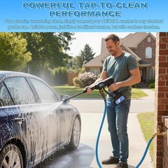 Cordless Portable Washer, 1280 PSI Portable Handheld Washer with Trigger-Cont…
