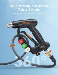 AstroAI Short Pressure Washer Gun with Swivel – High Short, Black