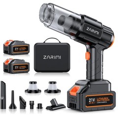 ZARIMI Car Vacuum Cordless 50000Pa, 2 Batteries, 6-in-1 Handheld Dust Buster